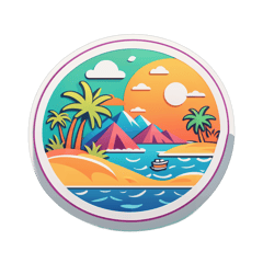 travel sticker on T-Shirt