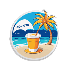 Je voudrais un tee-shirt blanc et qui a pour nom devant warios de derrière un gros dessin de la plage ou des cocotier  sticker on T-Shirt