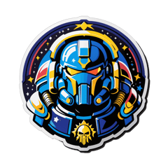 Space marine sticker on T-Shirt