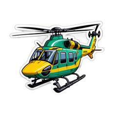 um helicoptero sk92 pousando na plataforma de petroleo sticker on T-Shirt