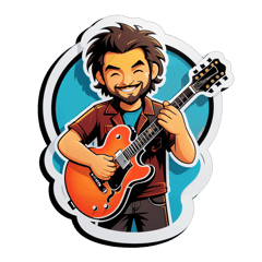 guitar technician sticker on T-Shirt