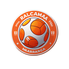 Football sport T-shirt for a team. The name of the team is Naranja Mecánica. The main color should be orange like the one of Holland,  sticker on T-Shirt