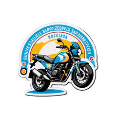 una motocicletta costituita dalle lettere della parola sardiniabikexperience sonza alcuno sfondo sticker on T-Shirt