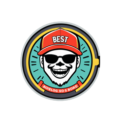 T shirt brand BEST BRO  sticker on T-Shirt