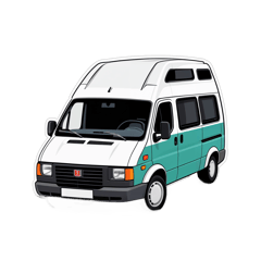 a fiat ducato campervan sticker on T-Shirt