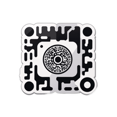 an intergrate QR code wich is over the whole shirt its nondescript for human eye sticker on T-Shirt