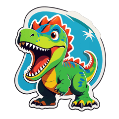 dinosaurier rex für kinder sticker on T-Shirt