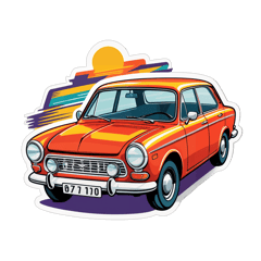 Сделай принт на футболку ваз 21010 sticker on T-Shirt