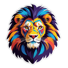 Rachid bazdeg lion sticker on T-Shirt