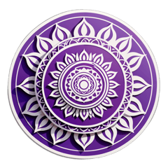 mandala for crown chakra sticker on T-Shirt