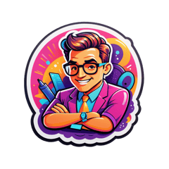 Design about business and hustling  sticker on T-Shirt