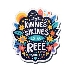 kindness is free sticker on T-Shirt