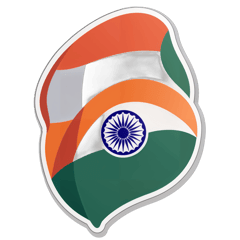 Tiranga sticker on T-Shirt