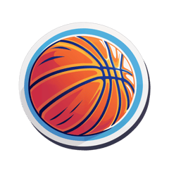 basketball sticker on T-Shirt