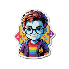 Cool T-shirt with mathematics  sticker on T-Shirt