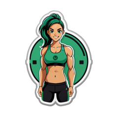 Crie para mim uma camisa de personal trainer nas cores preto e verde no formato png transparente e com angulação correta pronto para impressão na grafica. sticker on T-Shirt