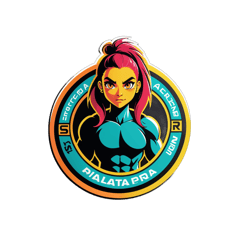 A bold and iconic logo design for the hashtag "#ProjetoSkinLendária," suitable for printing on gym apparel. The design should convey strength, transformation, and legendary status. sticker on T-Shirt