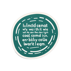 Short quote + AW, e.g., “Slow Living” with AW beneath it in a clean center layout. sticker on T-Shirt