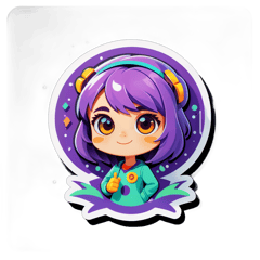 test' sticker on T-Shirt