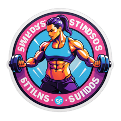 emsbodyfitness studio sticker on T-Shirt