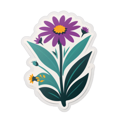 wildflower sticker on T-Shirt