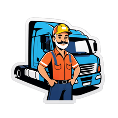 Truck driver  sticker on T-Shirt