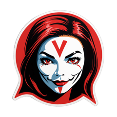 v for vandetta girl sticker on T-Shirt