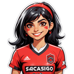 Camisa do Flamengo com a foto da mia Khalifa  sticker on T-Shirt