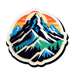 scrip Split Mountain sticker on T-Shirt