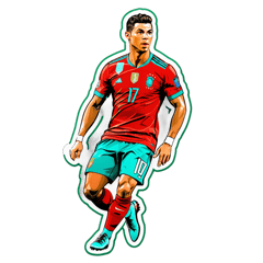 Cristiano Ronaldo sticker on T-Shirt