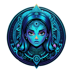 {   "model": "gemini-2.5-flash-image",   "task_type": "generation",   "priority": {     "primary": "Create a highly detailed, symmetrical, premium oversized T-shirt graphic with a central emblem and complex radial geometry.",     "secondary": "Maintain clarity, embroidery-like styling, smooth gradients, and high-end streetwear aesthetics."   },   "task": "generate_image",   "subject": {     "main": "Large central emblem resembling a premium embroidered patch",     "attributes": {       "physical": "Metallic highlights, clean contours, bold silhouette, high-end embroidered texture simulation",       "pose": "Centered, front-facing, radial alignment",       "expression": "Strong symbolic presence"     }   },   "environment": {     "setting": "Abstract design space suitable for apparel artwork",     "time": "N/A",     "weather": "N/A",     "lighting": {       "type": "mixed",       "direction": "front",       "quality": "soft, diffused glow"     }   },   "style": {     "artistic": "hybrid",     "camera": {       "angle": "eye_level",       "lens": "normal",       "aperture": "deep_focus"     },     "mood": "Mystical, premium, modern streetwear energy",     "color_palette": "Gradient blend of teal, aqua, blue, and violet over dark navy"   },   "technical": {     "resolution": "high",     "aspect_ratio": "1:1",     "quality": "maximum"   },   "design_composition": {     "primary_element": {       "type": "emblem",       "description": "Symbolic icon or trident rendered like premium embroidery",       "styling": [         "Metallic accents",         "Bold contour lines",         "Precise detailing",         "Embroidery-like texture"       ]     },     "surrounding_elements": [       "Mandala-style geometric layers",       "Circular motif rings",       "Tribal linework",       "Runic symbols",       "Abstract radial shapes"     ],     "layout": "Perfect symmetrical radial structure"   },   "visual_styling": {     "effects": [       "Glowing mystical ambience",       "Silky gradient transitions",       "Fine clean linework",       "Ultra-sharp detailing"     ],     "background": "Deep navy backdrop enhancing luminous gradients"   },   "printing_requirements": {     "shirt_style": "Oversized high-end streetwear T-shirt",     "print_style": [       "High-quality screen printing",       "Seamless wrap-over oversized effect"     ],     "constraints": [       "Maintain intricate detail without loss",       "Perfect symmetry",       "Smooth gradients without banding",       "Consistent clarity and sharpness"     ]   },   "constraints": {     "symmetry_precision": true,     "gradient_smoothness": "maximum",     "linework_clarity": "high",     "embroidery_texture_realism": true   },   "output_specs": {     "use_case": "Creative briefs, apparel design, AI art generation, and production-ready graphic planning",     "file_readiness": "Optimized for print design workflows",     "include_synthid": true   },   "context_awareness": {     "real_world_logic": true,     "physics_accurate": false,     "cultural_appropriate": true   } } sticker on T-Shirt