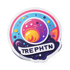 test' sticker on T-Shirt