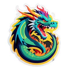 dragon sticker on T-Shirt