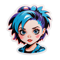 billie eillish sticker on T-Shirt