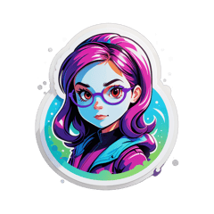 test' sticker on T-Shirt