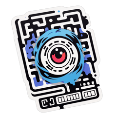 an intergrate QR code wich is invincible with the human eye, (so the shirt is the QR-code) sticker on T-Shirt