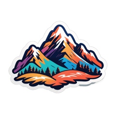 script Split Mountain sticker on T-Shirt