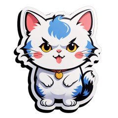 一只酷猫 sticker on T-Shirt