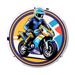 Moto Clube sticker on T-Shirt