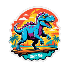 meia maratona de uberaba, dinossauro na barra da camiseta, atletas, uniube, sticker on T-Shirt