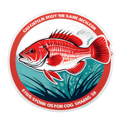 Red drum fish from the Gulf of Mexico in shallow water chasing shrimp sticker on T-Shirt