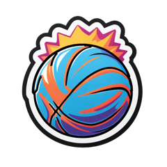 basketball sticker on T-Shirt