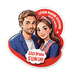 looking for wife for my russian friend sticker on T-Shirt