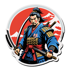 Samurai japan  sticker on T-Shirt