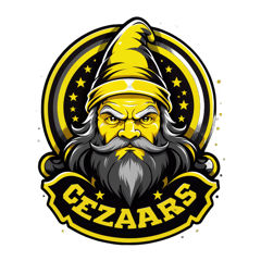 create a shirt design jersey style with colors of black and yellow, minimal design, theme of wisdom wizards sticker on T-Shirt