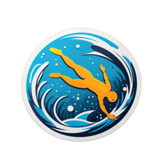 freediving sticker on T-Shirt