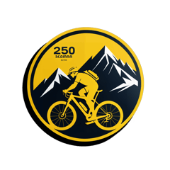Silueta de montañas: Una cadena de montañas estilizadas formando el número "25".  Símbolos de deporte: Integrar de forma sutil iconos de:  Una huella de zapato de trail (correr).  El perfil de una bicicleta de montaña (ciclismo).  Una línea de cumbre que simula la ruta de una carrera (ultra trail).  Elemento de unión: Un círculo o un escudo detrás de las montañas, representando un sol (por el dorado) o un medallón, simbolizando la amistad inquebrantable.  Texto principal: El nombre del equipo "FAJA DE ORO" en una tipografía bold y moderna.  Texto secundario: Frases como "25 Años Corriendo Juntos" o "Desde 1999" (ajusta el año). sticker on T-Shirt