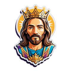 jesus is king sticker on T-Shirt