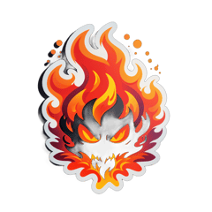 Background of fire shadow  sticker on T-Shirt