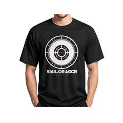 Create a minimalist black oversized t-shirt design. The shirt must be بالكامل باللون الأسود (full black).  In the center of the t-shirt, place the following game titles:  ELDEN RING SILENT HILL 2 EXPEDITION 33 CRIMSON DESERT RESIDENT EVIL  Style: clean, minimal, modern streetwear. Typography: bold, stylish, slightly futuristic but readable. Layout: centered, stacked vertically, perfectly aligned. Spacing: balanced and aesthetic.  Colors: only white or very light grey text on black shirt. No images, no icons, no background elements — text only.  Make it look like a realistic clothing mockup on a black oversized t-shirt. High quality, realistic fabric, trendy fashion style. sticker on T-Shirt